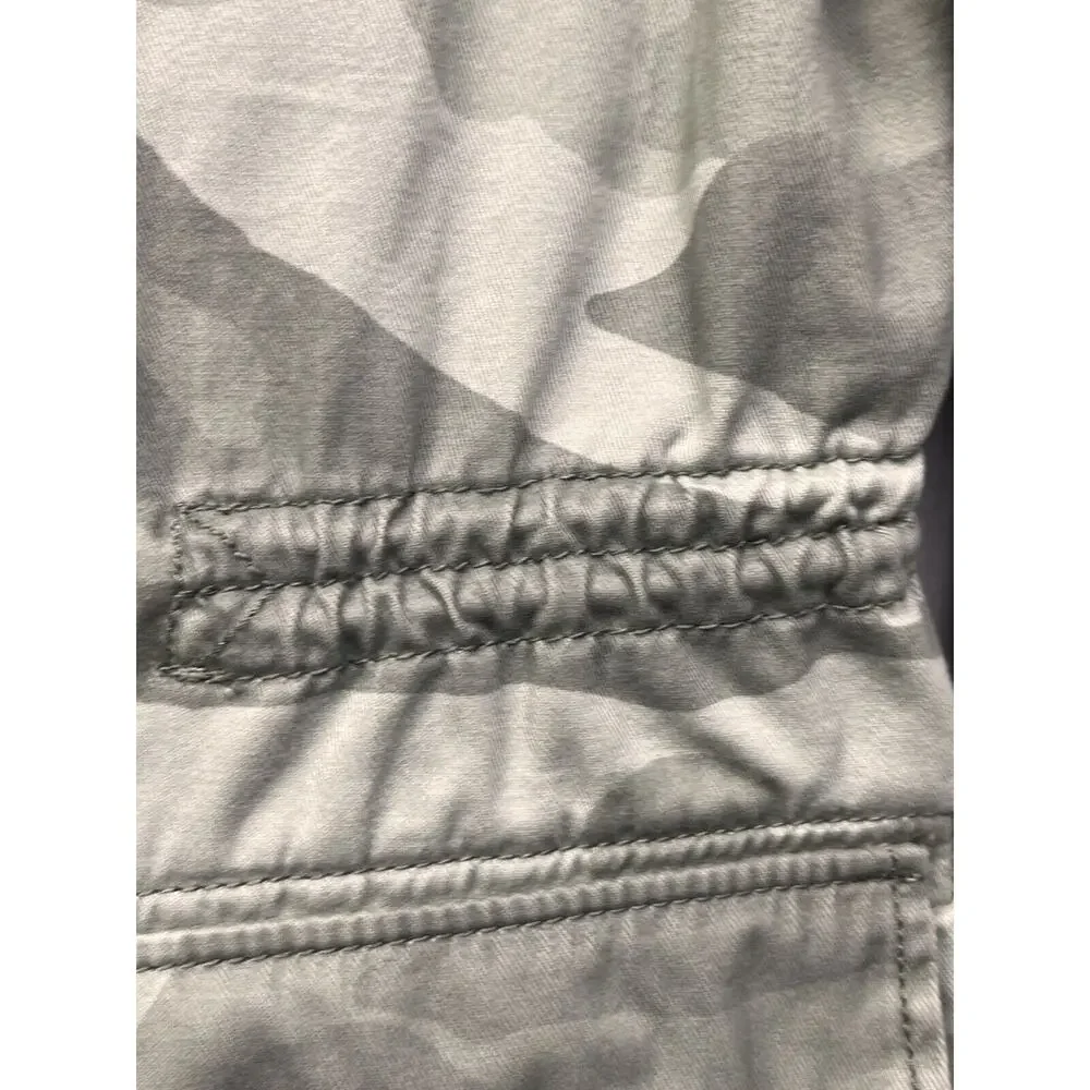 Abercrombie &‎ Fitch Jacket Womens XS Gray Camo pockets Fitted Casual Utility